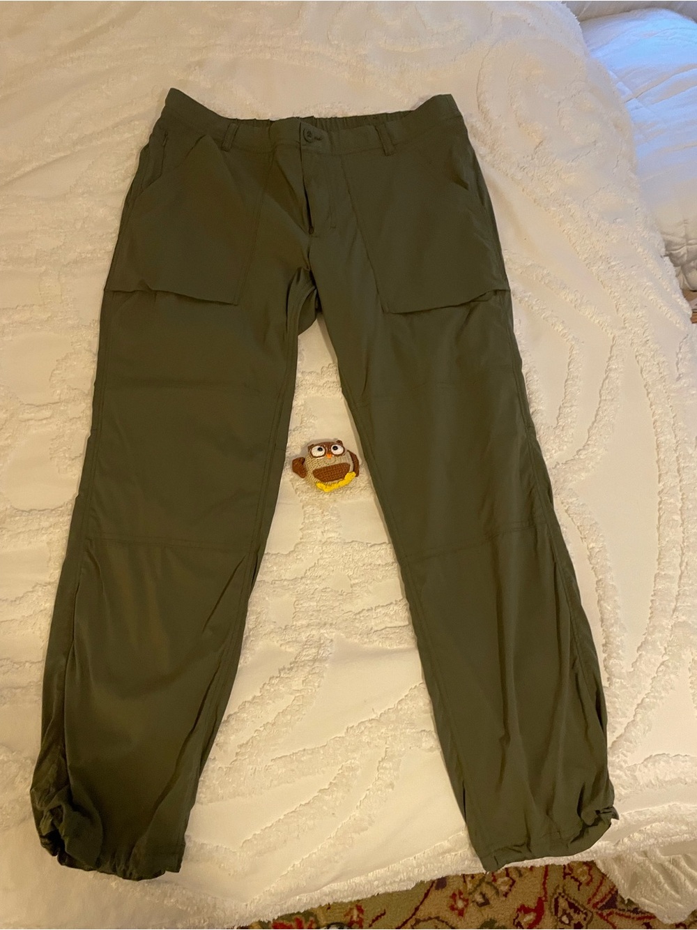 REI 12P Olive Green women’s hiking pants